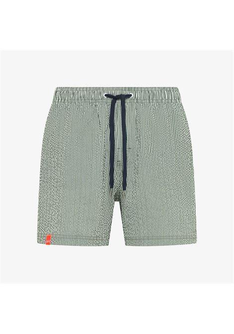 Shorts mare in nylon a righe verde scuro/bianco AX SUN68 | H3611288 3701